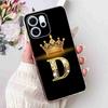 For Oppo Reno14 F 5G 6.57" Case Popular Design Letters A-Z Crown TPU Soft Silicone Cover For Oppo Reno 14F CPH2743 Phone Casing
