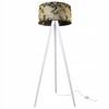 Floor Lamp Standing Tripod Wooden Lampshade 45Cm
