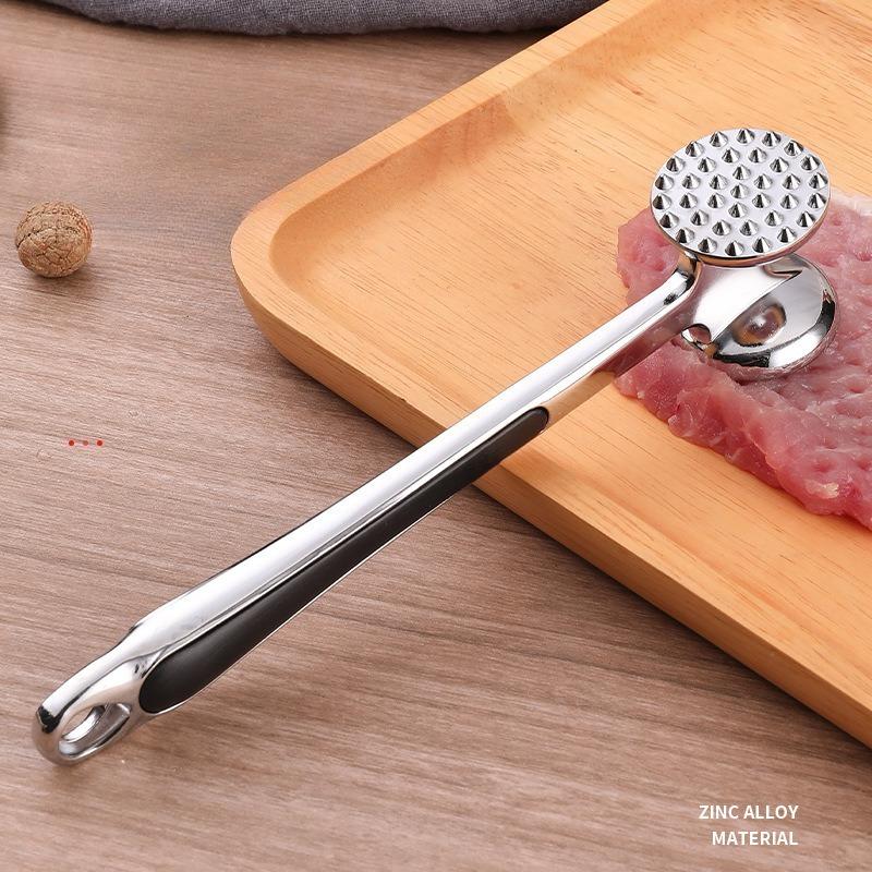 Zinc Alloy Double-Sided Meat Tenderizer Hammer Food-Safe Kitchen Tool for Pork Chops Steak Western Cuisine Tenderizer Hammer 4