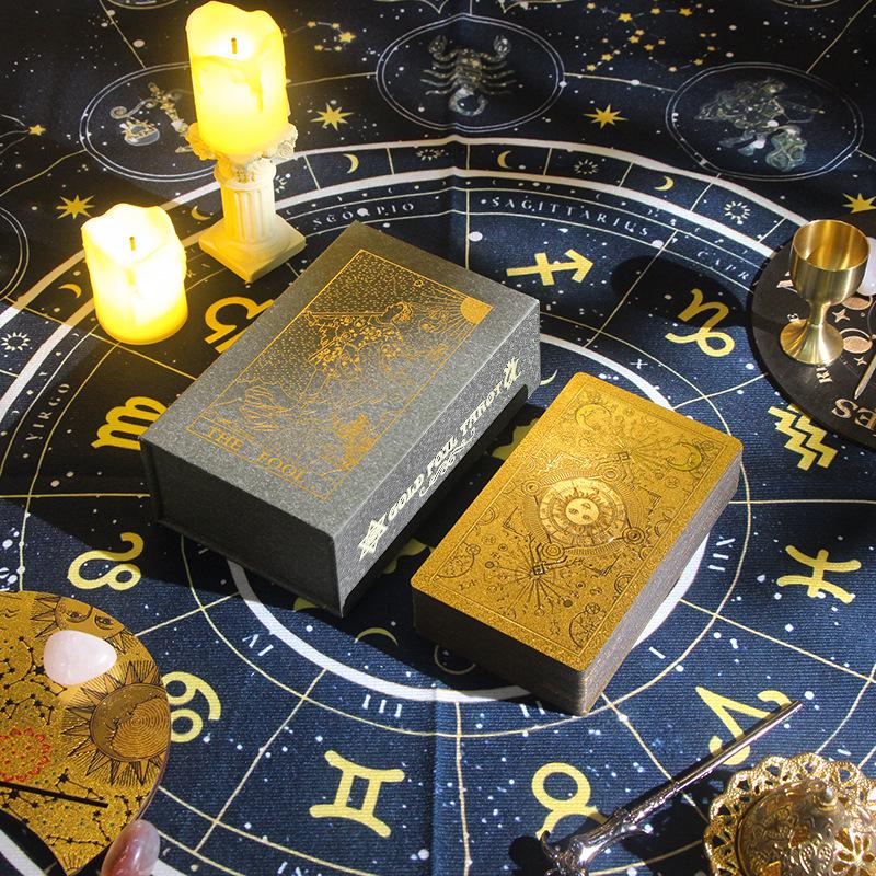 Witekin Gold Foil Tarot Cards: Complete Set for Beginners with Analysis