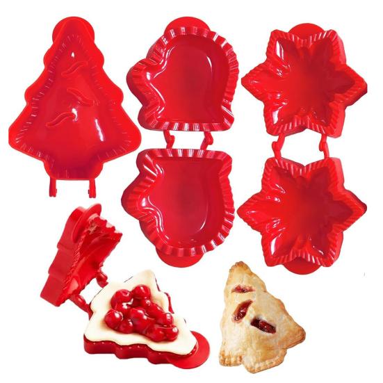 12Pcs Mini Hand Pie Molds with Dough Presser Thickened Plastic Cookie Mold for Holiday Baking Apples Pumpkin Acorn Shaped Acorn Pastry Cutters