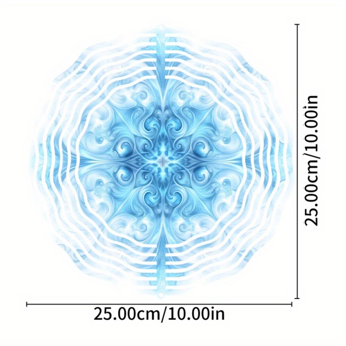 

Металлический ветряной спиннер Мандала Ветряной колокольчик для уличного и комнатного декора Всесезонный праздничный подарок Украшение для новоселья Не требует электричества 01A