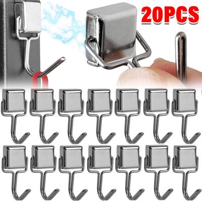 1/20 STÜCKE Leistungsstarker Magnethaken 180 ° Kühlschrank Metall Neodym Wandaufhänger Home Kitchen Bar Aufbewahrung Schlüsselaufbewahrungswerkzeug