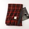 Christmas vibe scarf women's winter new Ankara red scarf long versatile knitted shawl scarf