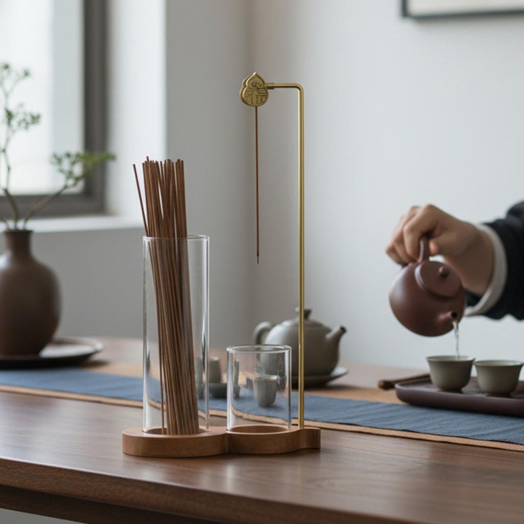 Soporte para Incienso con Forma de Calabaza 2 en 1 Quemador de Incienso Anti-Ceniza con Recipiente para Cenizas de Vidrio y Almacenamiento de Incienso para Yoga Meditación Spa