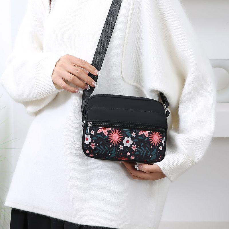 Women's Handbag Nylon Middle-aged and Elderly Single Shoulder Cloth Bag Crossbody Bag Doing Business Multi-layer Women's Bag