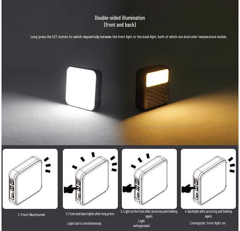 Luce di riempimento mobile 7VLOGLITE C49: Luce LED Portatile per Video e Bellezza per Telefono e Fotocamera