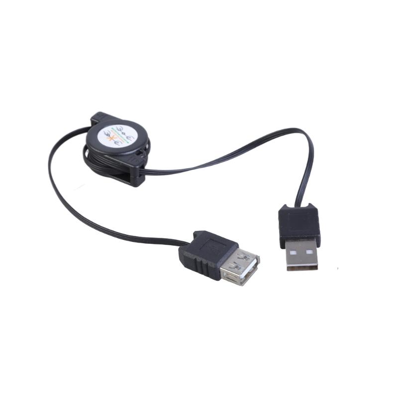 USB 2.0 Male To Female Extension Retractables Cable Data Sync Charger Cord 73cm USB Male To Female Cable