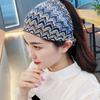Colorful Wave Mesh Headband Hollow Wide Side Head Wrap Fashion Lace Hairbands  Daily