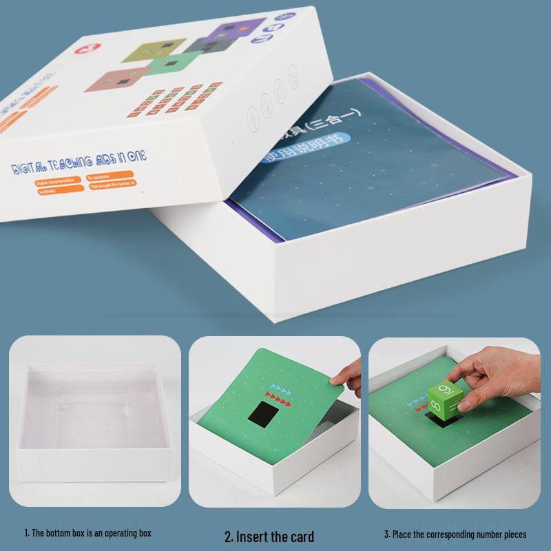 Jucărie din lemn pentru învățarea descompunerii numerelor pentru copii: Blocuri de construcție educative trei-în-unu pentru elevii de școală primară