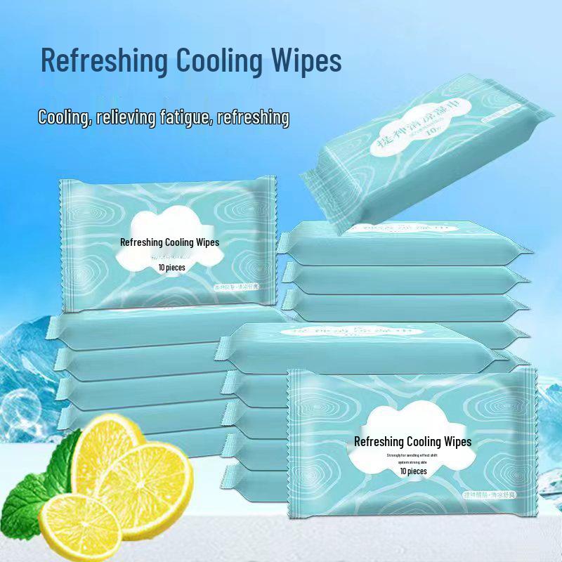 Cooling Facial Wipes: Ice-Cooling Sweat & Oil Control for Military and Student Use