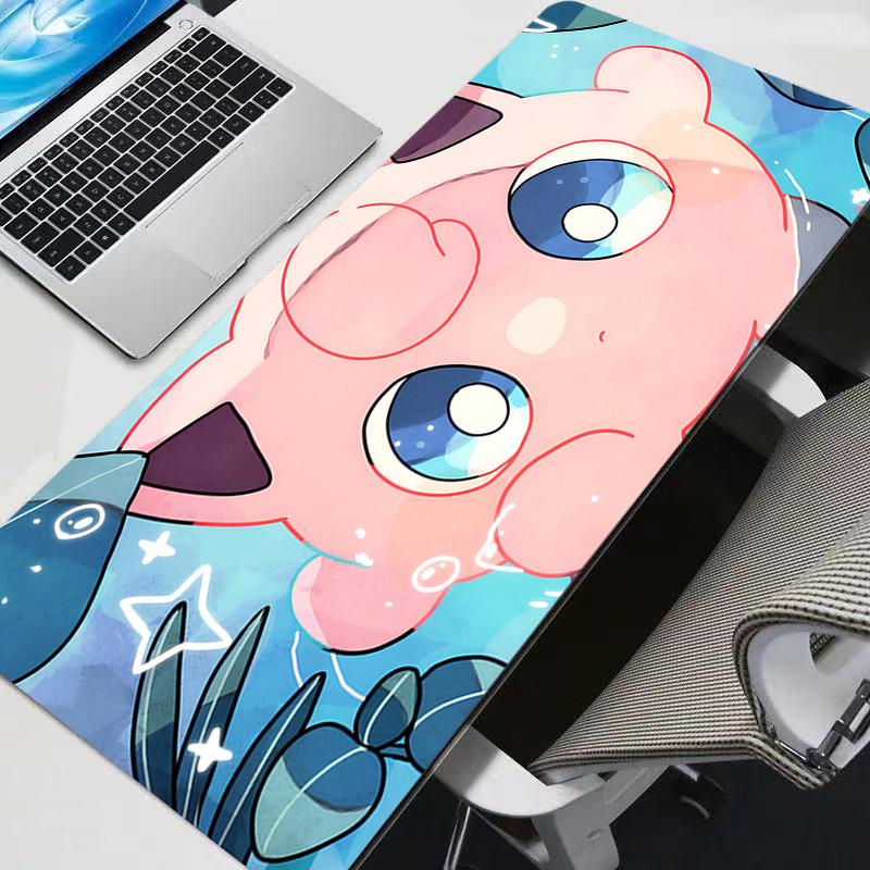 Mouse Pad Anime Gaming Accessories Pokemon Pikachu Jigglypuff Varmilo Keyboard Desk Mat Gabinete Gamer Carpet Mousepad Mouse