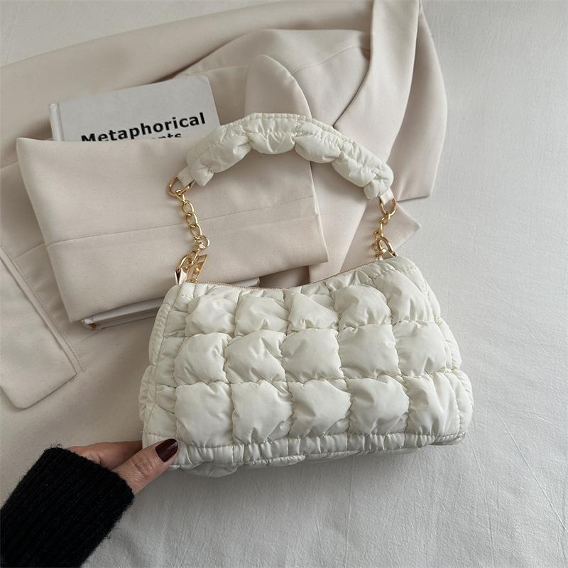 2025 neue plissierte Wolkentasche Nischenmode Schultertasche Trend Bubble Achseltasche Daunen Baumwolltasche