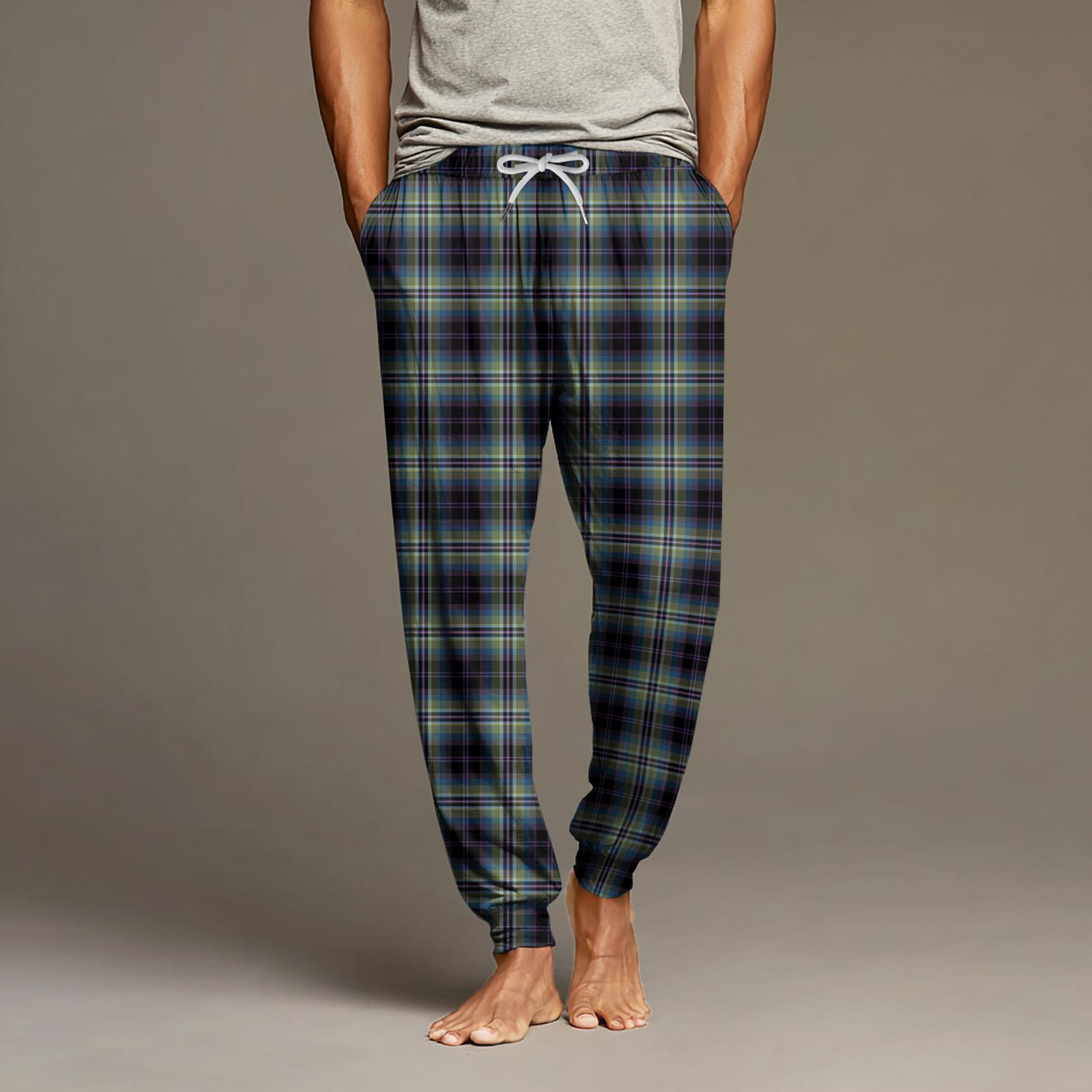 

Мужские повседневные брюки с карманами на кулиске и манжетами, домашние брюки для сна XXXL