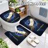 ifk göteborg Custom Name 3Pcs Flannel Bathroom Mat Set Toilet Rug Personalized Bath Decor