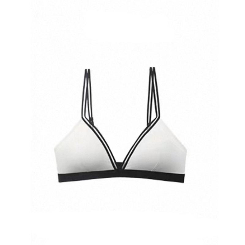 Französischer Triangel-Cup Damen-BH-Set - Schlankmachender Effekt, Tiefer Ausschnitt, Sexy, Schöner Rücken, Herbst Dünner Stil