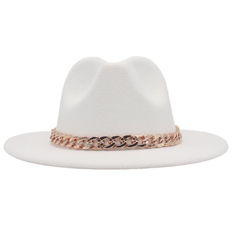 Acrylic Chain Men'S And Women'S Multi-Colored Stage Hat Woolen Felt Hat Jazz Top Hat Hat