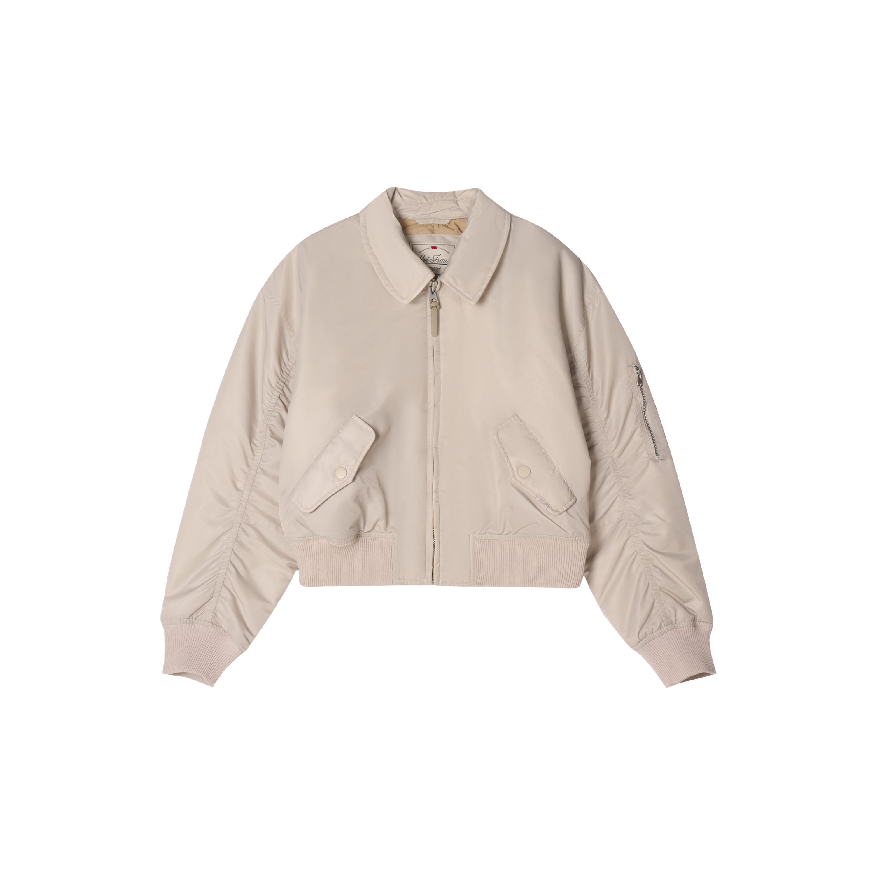 Levi s Women s Bowie Cropped Bomber Jacket Chateau Gray 005AQ-0002 XS