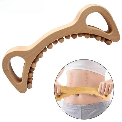 Masajeador Curvo de Mano Herramienta de Masaje de Madera para Masaje de Cuerpo Completo Herramienta de Masaje Manual Ejercicio y Relajación
