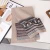 Retro Red Green Print Fashion Winter Women Knit Scarf Headscarf Casual Preppy Scarve Lady Mujer Wrap Shawl Korean New Christmas