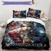 3PC Custom Name Dark Fantasy Portrait Bedding Set Printed  Bedding Set Duvet Cover Closure Includes 1 Duvet Cover & 301 Pillowcases for Bedroom