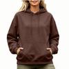 Felpa con cappuccio oversize da donna a spalle scese, manica lunga, per l'autunno