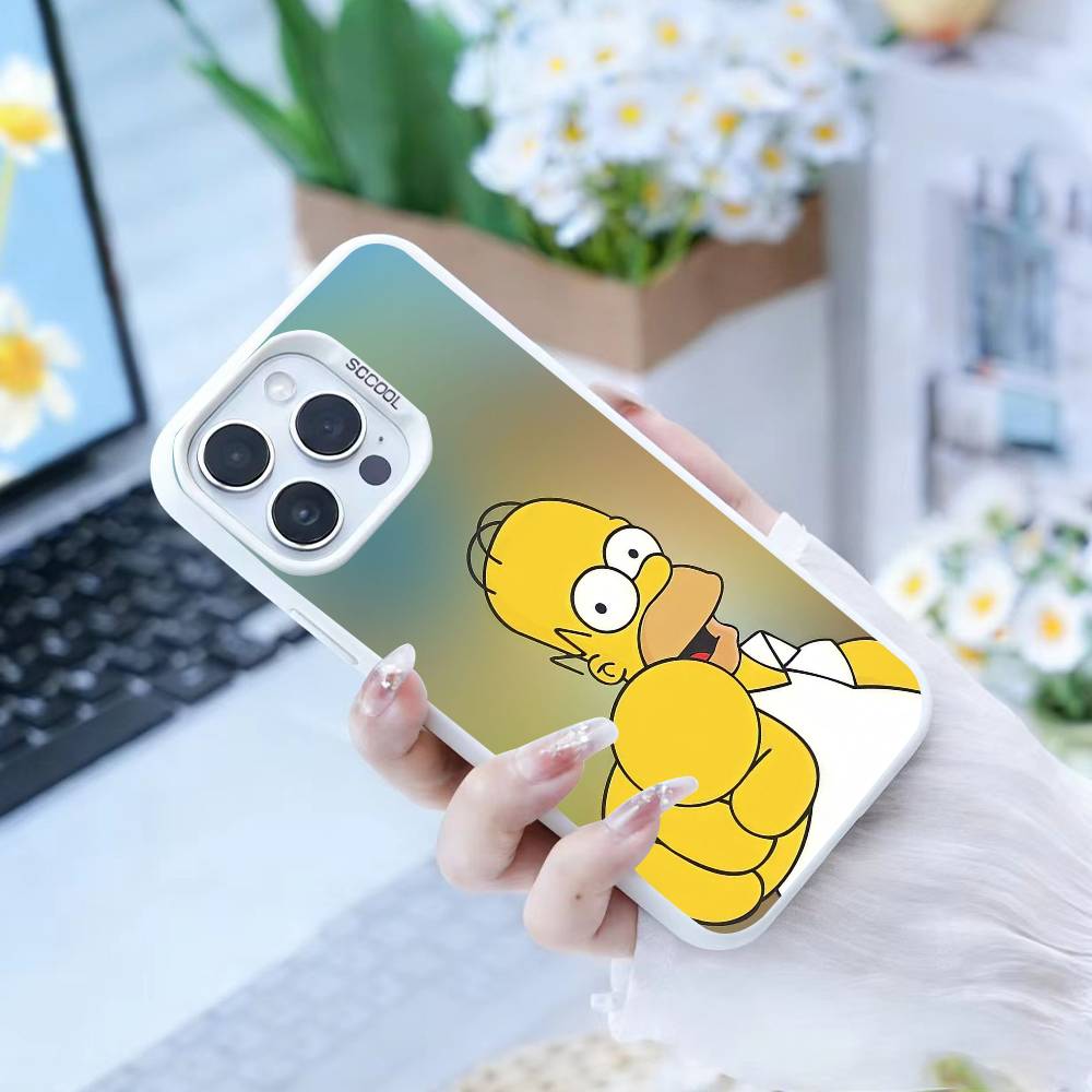Anime T-The S-Simpsons-s  Phone Case For iPhone 16,15,14,13,12,17,Pro,MAX white Matte Shockproof Cover