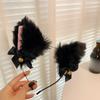Sexy Cat Ears Headband For Women Girls Lace Bow Necklace Plush Bell Hairband Cosplay Masquerade-Party Costume Hair Accessories