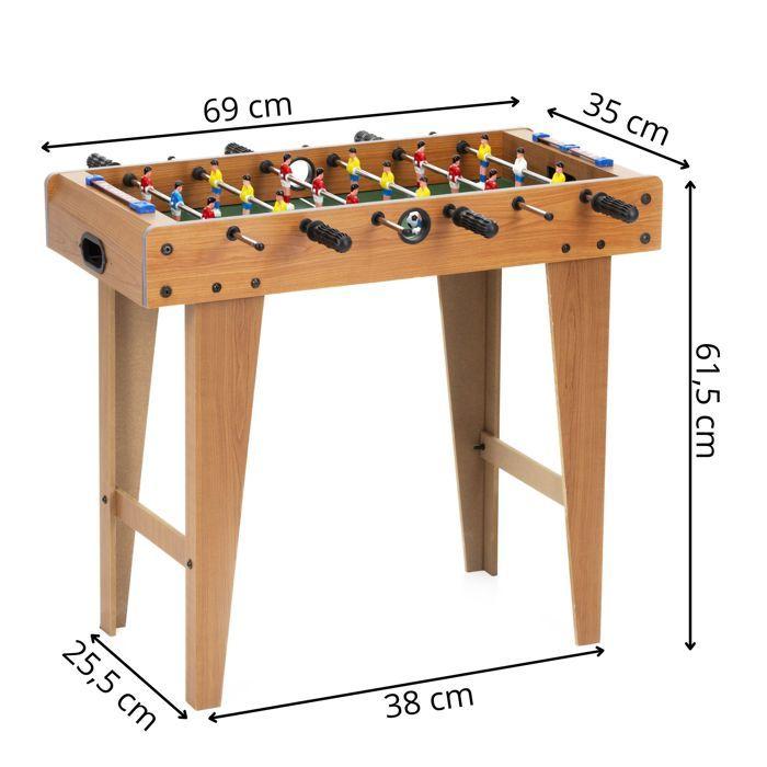 Jeu De Baby-foot - SPRINGOS - Modèle 2025 - 69x35 Cm - Enfants - Multicolore