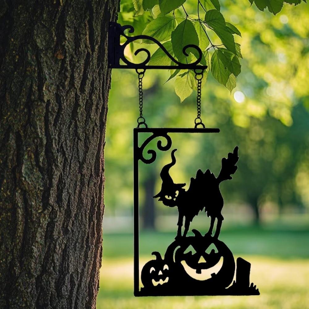 Waterproof Ghost Pendant Vintage Witch Silhouette Mysterious Halloween Decoration Courtyard