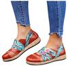 2025 Spring and Autumn Ethnic Style Flower Women's Shoes Color Matching Hollow Flat Bottom Single Shoes Size Size 31-44