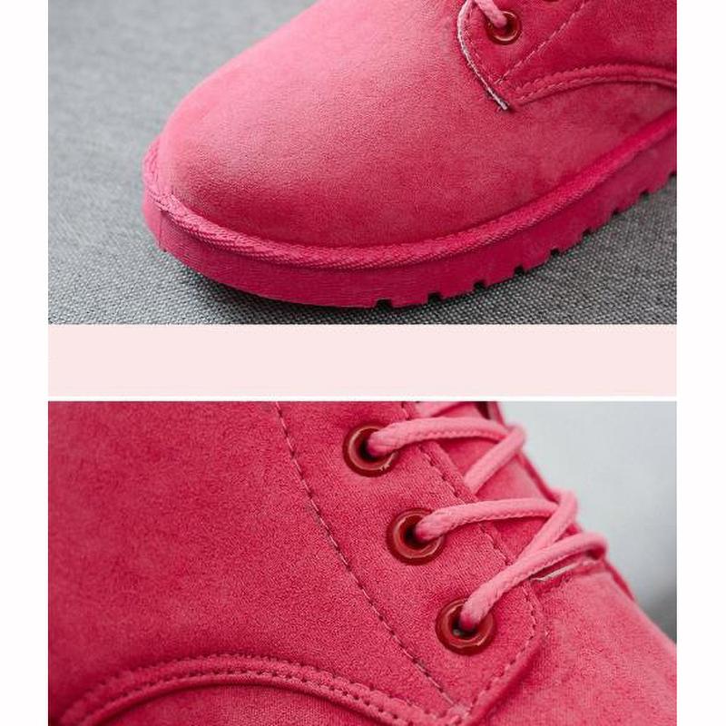 Mode Damenstiefel Winter Schnee Warm Schnürung Flach mit Damenschuhen Tide Schuh