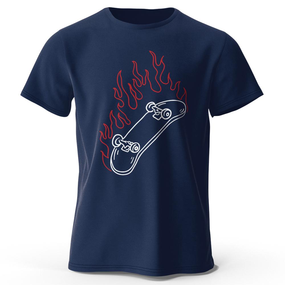 

Летняя мужская футболка с графическим принтом для любителей скейтбординга из 100% хлопка, оверсайз, в стиле хип-хоп, топы, футболки для уличной одежды, футболки с графическим принтом 4XL