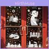 Decor Christmas Tree Pvc Stickers With Snowman Santa Snow House Decor Christmas