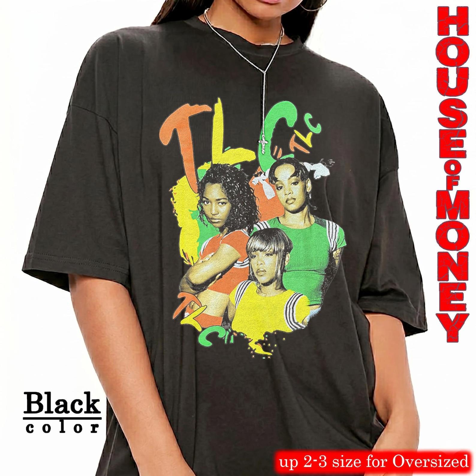 TLC Retro Photo Graphic Tee, Vintage Inspired TLC Girl Group T-Shirt, 90s R&B Style Comfort Colors® Shirt M