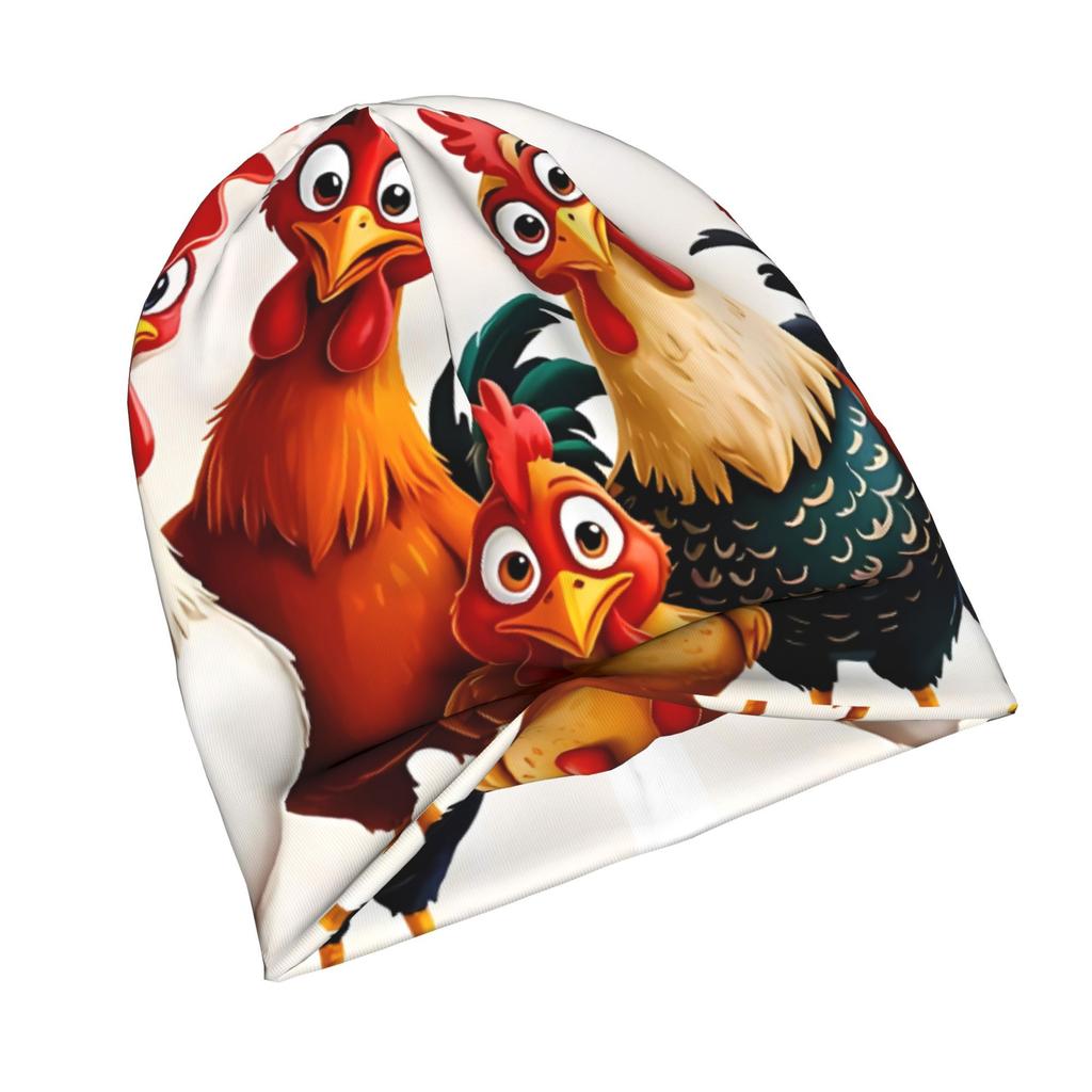 ZLIENSZUS Adult Chicken Gang Novelty Beanie Hat - Suitable for Commuting, Urban Style with Chicken-Themed, Versatile for Casual Outfits, Trendy for Mo