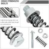 2PCS M10X1.25 Exhaust Manifold Bolts,Heavy Duty Exhaust Bolts And Nuts Kit With Springs For Muffler System Repairing,Universal Muffler Studs
