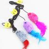 Hot Hanging Sound Feather Mouse Elastic Rope Simulation Plush Call Mouse Cat Cat Self-health Artifact Cat Toy