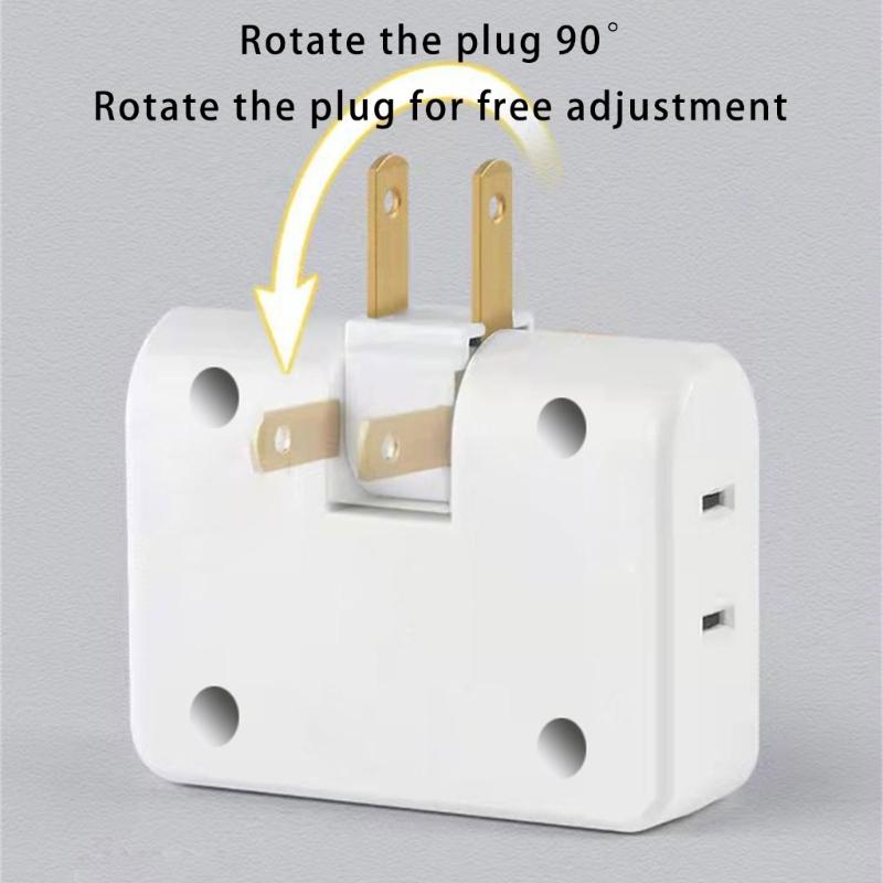 Space Saving Socket Extender 2Pin to 3Pin/2Pin Socket Transition Safe Electrical Accessory Household Travel Essential