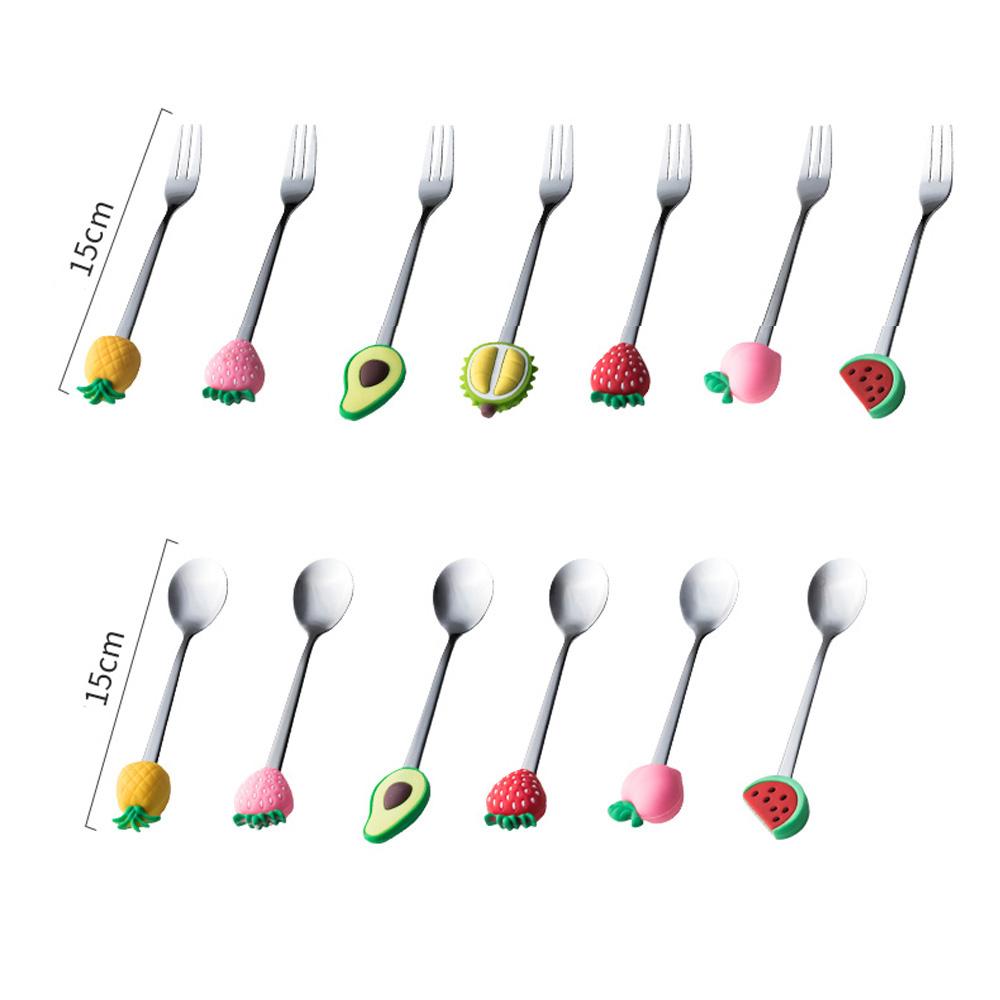 Kitchen Tool Ice Cream Dinnerware Sugar Dessert Coffee Spoon Fruit Fork Teaspoon Stirring Spoon