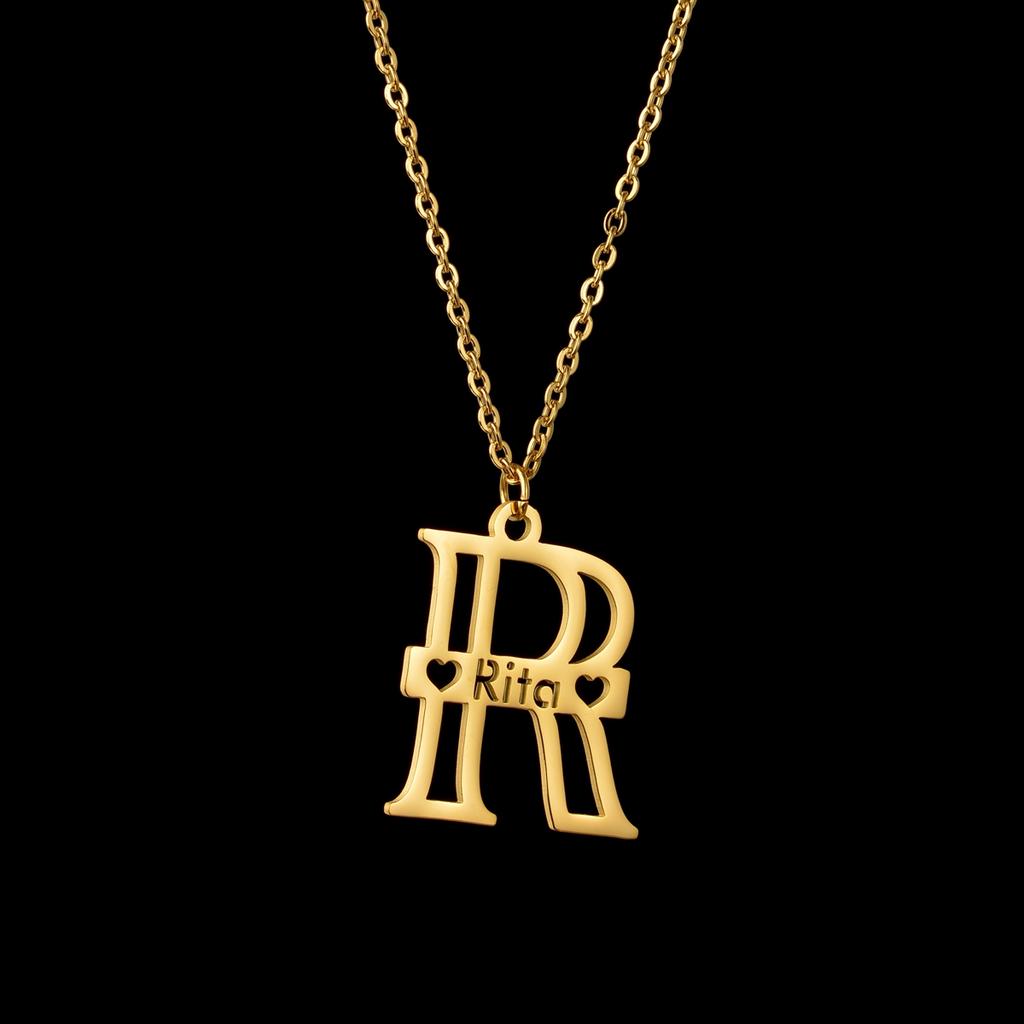 Atoztide 2022 New Customized Name Necklace Stainless Steel Letter Summer Choker Chain Pendant for Women Nameplate Gift