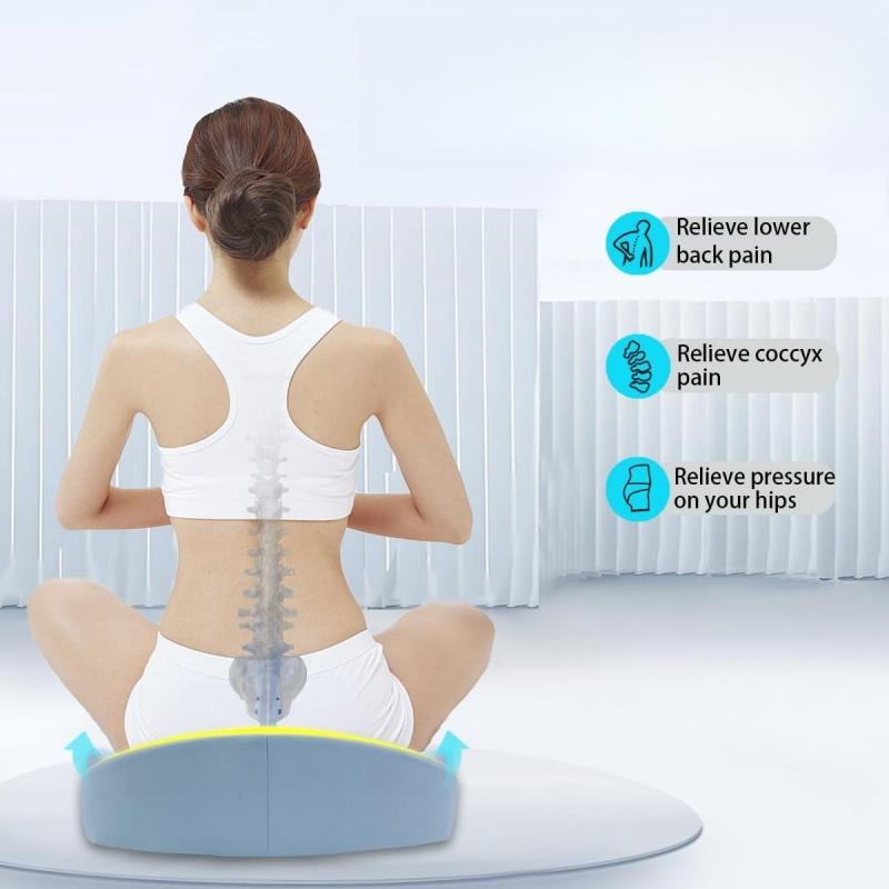 Memory Foam Seat Cushion Hip Pain Relief Massage Pad Coccyx Cushion Ergonomic Pressure Relief Seat Pad Decorative Sofa Cushions