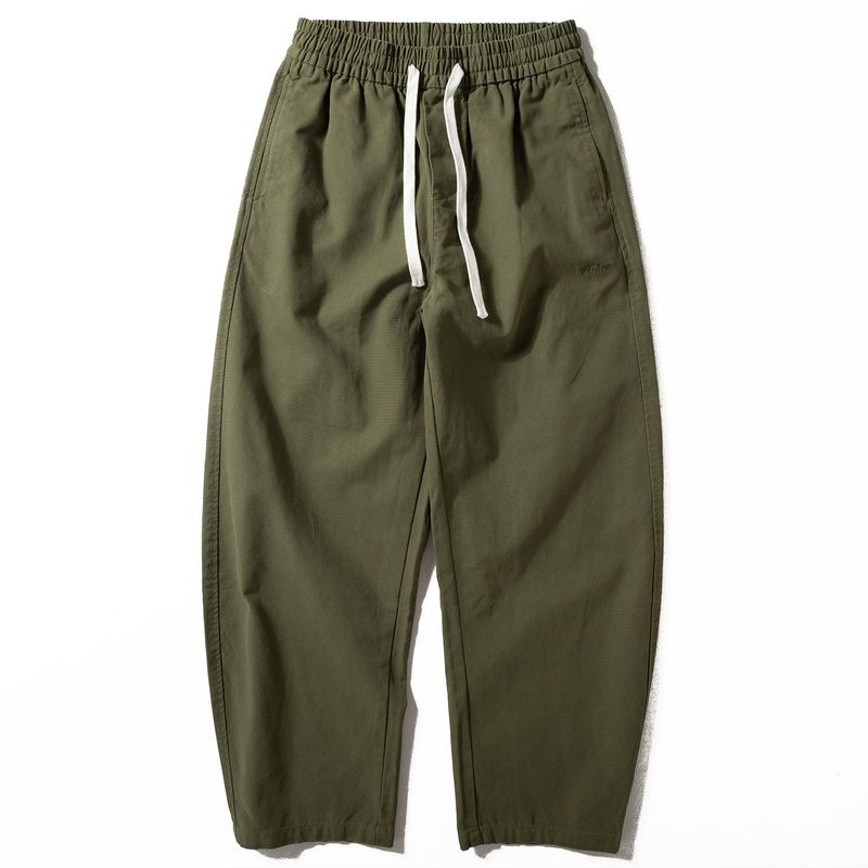 Men's Pants Autumn New Style Washed Pure Cotton Casual Pants with Drawstring Elastic Waist Versatile Loose Men's Trousers