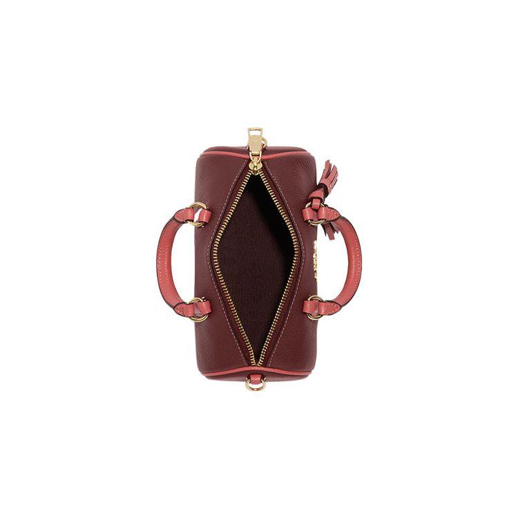 Coach Borsa a cilindro in pelle Lacey 19 con chiusura superiore a zip per donna Borsa a mano Bordeaux CB876-IMMZI