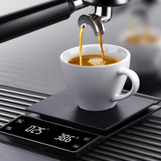 Mini Coffee Scale with Timer 0.1G/3Kg 3 Units High Precision LCD Display