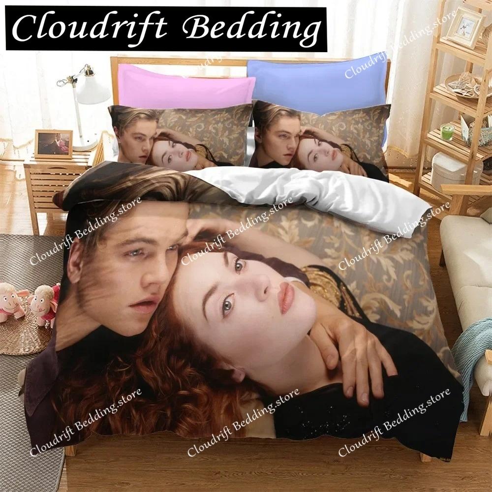 Design Titanic Jack and Rose Bedding Set Romantic Lover Movies Duvet Cover Sets King Queen Twin Size Couple Gift Bedclothes