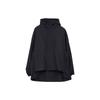 SS22 Solid Color Zip-Up Hooded Long Sleeve Windbreaker Women Outerwear Black HH8893