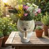 Cartoon Flower Planter Resin Plant Cultivation Pot Table Decor Plant Growing Container  Office