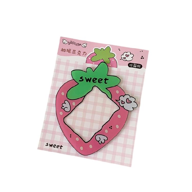 Colorful Fruit Shape Refrigerator Magnets Frame Holds Photos Card Note Memos With Reliable Magnetic Adhesion Holder