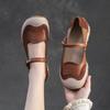 Johnature Commuter Genuine Leather Flats Casual Round Toe Soft Soled Shallow Versatile Women's Shoes